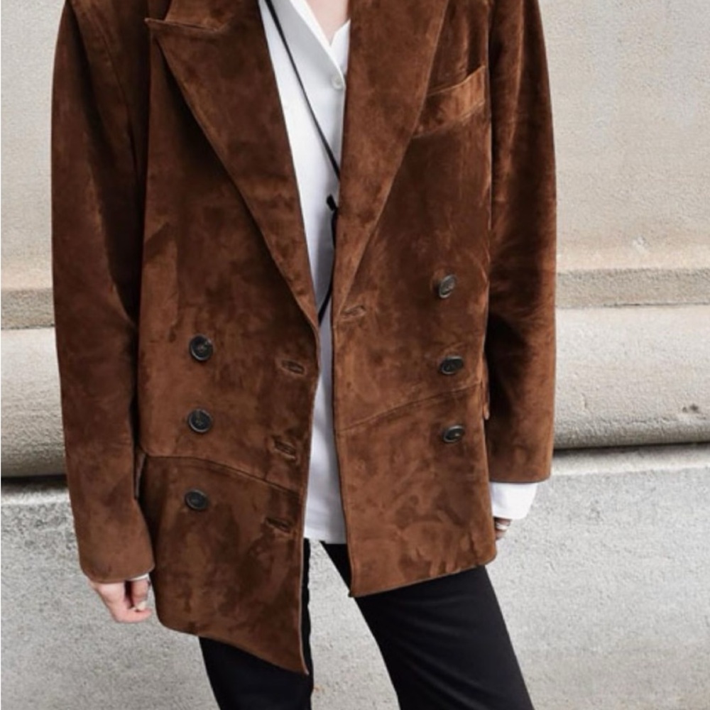 Alexa Chung Madewell Genuine Suede oversized Blazer